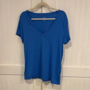 J. Crew Royal Blue Short Sleeve V-Neck Tee, 100% cotton size XL